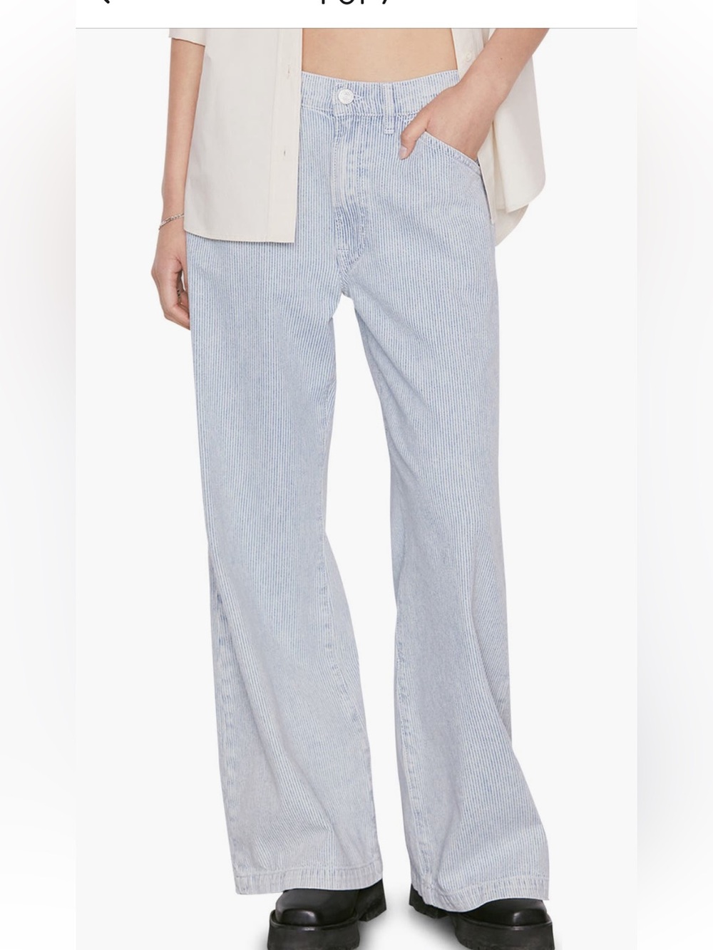 Frame Denim Light Blue Wide-Leg Jeans